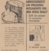 Detersivo LUX - Pubblicità D'epoca - 1931 Vintage Advertising - Advertising