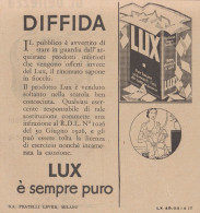 Detersivo LUX - Pubblicità D'epoca - 1931 Vintage Advertising - Publicités