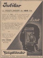 Apparecchio Fotografico Jubilar VOIGTLANDER - Pubblicità D'epoca - 1931 Ad - Advertising