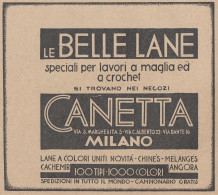 Le Belle Lane CANETTA - Pubblicità D'epoca - 1931 Vintage Advertising - Pubblicitari