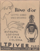 Reve D'Or - L.T. Piver Paris - Pubblicità D'epoca - 1931 Old Advertising - Publicités