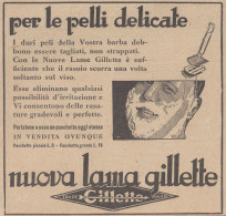 Nuova Lama GILLETTE - Pubblicità D'epoca - 1931 Vintage Advertising - Publicités