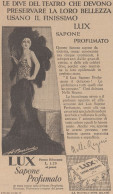 Sapone Profumato LUX - Nella Regini - Pubblicità D'epoca - 1931 Vintage Ad - Advertising
