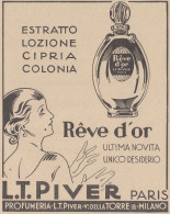 Reve D'Or - L.T. Piver Paris - Pubblicità D'epoca - 1931 Old Advertising - Advertising