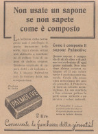 Sapone PALMOLIVE - Pubblicità D'epoca - 1931 Vintage Advertising - Publicités