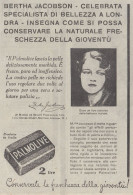 Sapone PALMOLIVE - Bertha Jacobson - Pubblicità D'epoca - 1931 Advertising - Advertising