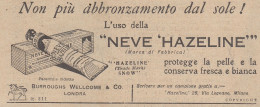 Neve Hazeline - Pubblicità D'epoca - 1931 Vintage Advertising - Publicités