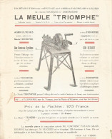 Page  Publicitaire  AGRICOLE AGRICULTURE  La MEULE TRIOMPHE  TOURS - Publicités