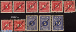 Austria 1919 Postage Due 11v, Overprints, Unused (hinged) - Autres & Non Classés