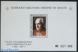 Sovereign Order Of Malta 1987 Fra Angelo De Mojana Di Cologna S/s, Mint NH - Autres & Non Classés