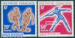 French Polynesia 1963 South Pacific Games 2v, Mint NH, Sport - Athletics - Football - Sport (other And Mixed) - Nuevos