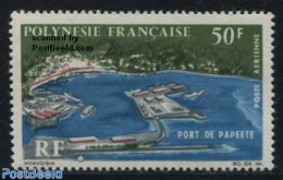 French Polynesia 1966 Papeete Harbour 1v, Mint NH, Transport - Ships And Boats - Ungebraucht