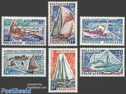French Polynesia 1966 Ships 6v, Mint NH, Nature - Transport - Fishing - Ships And Boats - Nuevos