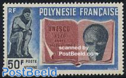French Polynesia 1970 UNESCO 1v, Mint NH, History - Unesco - Ongebruikt