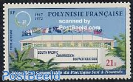 French Polynesia 1972 South Pacific Commission 1v, Mint NH, History - Flags - Nuovi