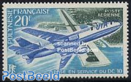 French Polynesia 1973 DC-10 1v, Mint NH, Transport - Aircraft & Aviation - Nuovi
