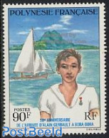 French Polynesia 1976 A. Gerbault 1v, Mint NH, Transport - Ships And Boats - Nuevos