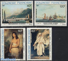 French Polynesia 1981 Paintings 4v, Mint NH, Transport - Ships And Boats - Art - Paintings - Nuovi