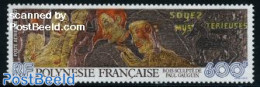 French Polynesia 1987 Gaugin Woodcurve 1v, Mint NH, Art - Paul Gauguin - Sculpture - Unused Stamps