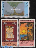 French Polynesia 1990 Legends 3v, Mint NH, Art - Fairytales - Neufs