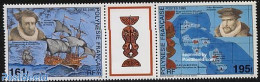 French Polynesia 1995 Marquises Islands 2v+tab [:T:], Mint NH, History - Transport - Various - Explorers - Ships And B.. - Neufs