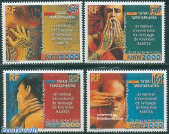 French Polynesia 2000 Tattoo Festival 4v, Mint NH, Art - Fashion - Tattoos - Unused Stamps