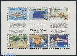 Pitcairn Islands 1991 Pitcairn Bi-centenary S/s, Mint NH, Transport - Fire Fighters & Prevention - Ships And Boats - A.. - Pompieri