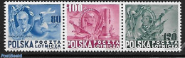 Poland 1948 US Constitution 3v, Mint NH, History - American Presidents - Ongebruikt