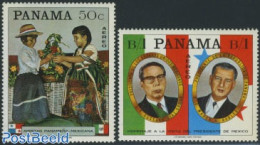 Panama 1968 Mexican Presidential Visit 2v, Mint NH, History - Various - Politicians - Costumes - Costumi