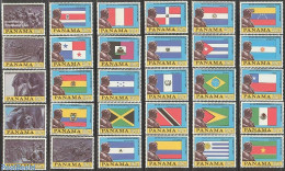 Panama 1976 Panama Congress 30v, Mint NH, History - Flags - Art - Sculpture - Escultura