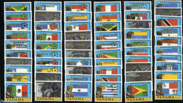 Panama 1980 World Cup Football 60v, Mint NH, History - Sport - Flags - Football - Olympic Games - Panamá