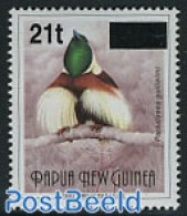 Papua New Guinea 1995 Overprint 21t On 90t With Year 1992, Mint NH, Nature - Birds - Papua-Neuguinea