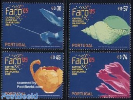 Portugal 2005 Faro National Cultural Capital 4v, Mint NH, History - Nature - Performance Art - Archaeology - Shells & .. - Nuevos