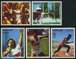 Paraguay 1987 Olympic Games Seoul 5v, Mint NH, Sport - Athletics - Olympic Games - Shooting Sports - Leichtathletik