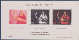 Pour Le Musée Postal, étapes Impression Taille Douce Type Du N°1479 De Le Nouveau Né De Georges De La Tour - Documenten Van De Post