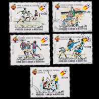 WORD CUP FOOTBALL 82.MAURITANIA1980.Soccer Players.Scott C196-C200 USED - Andere & Zonder Classificatie