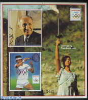Paraguay 1989 Olympic Games S/s, Mint NH, Sport - Olympic Games - Tennis - Tennis