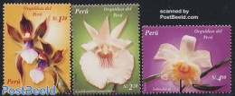 Peru 2003 Orchids 3v, Mint NH, Nature - Flowers & Plants - Orchids - Autres & Non Classés