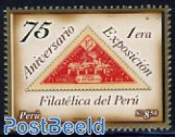 Peru 2006 75 Years Philatelic Expositions 1v, Mint NH, Stamps On Stamps - Postzegels Op Postzegels