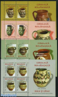 Romania 2007 Definitives 4 M/ss, Mint NH, Art - Art & Antique Objects - Ceramics - Unused Stamps