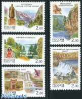 Russia 1999 Regions III 5v, Mint NH, Nature - Animals (others & Mixed) - Water, Dams & Falls - Art - Sculpture - Beeldhouwkunst