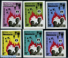 Rwanda 1966 No Nucleair Bombs 6v Imperforated, Mint NH, Science - Atom Use & Models - Andere & Zonder Classificatie