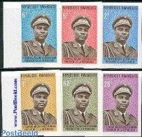 Rwanda 1974 Habyarimana 6v Imperforated, Mint NH, History - Various - Politicians - Uniforms - Disfraces