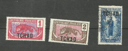 TCHAD N°1, 2, 13 Cote 4.20€ - Used Stamps