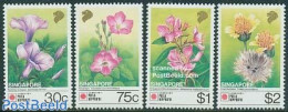 Singapore 1991 Philanippon 4v, Mint NH, Nature - Flowers & Plants - Autres & Non Classés
