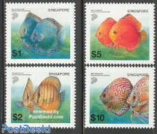 Singapore 2002 Definitives, Fish 4v, Mint NH, Nature - Fish - Vissen