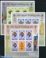 Sierra Leone 1981 Charles & Diana Wedding 3 M/ss, Mint NH, History - Kings & Queens (Royalty) - Royalties, Royals