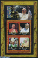 Sierra Leone 2008 Pope John Paul II 4v M/s, Mint NH, Religion - Pope - Religion - Pausen
