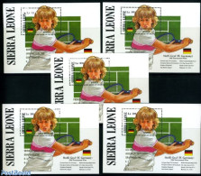 Sierra Leone 1989 Tennis 5 S/s, Mint NH, Sport - Sport (other And Mixed) - Tennis - Tennis