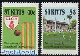 Saint Kitts/Nevis 1988 Cricket Matches 2v, Mint NH, Sport - Cricket - Sport (other And Mixed) - Cricket